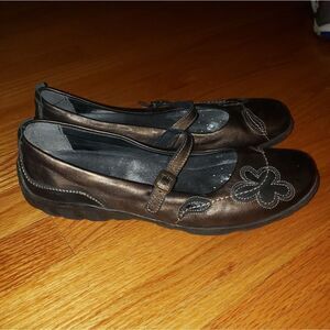 Remonte brown leather Maryjane flats